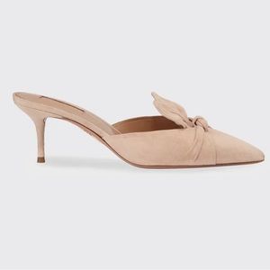 Aquazzura Deneuve Suede Slide Mules Size 39